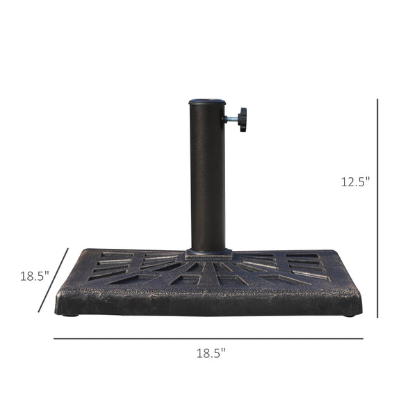 Outdoor Square Resin Umbrella Base - Bronze