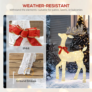 Set of 3 illuminated Christmas reindeer