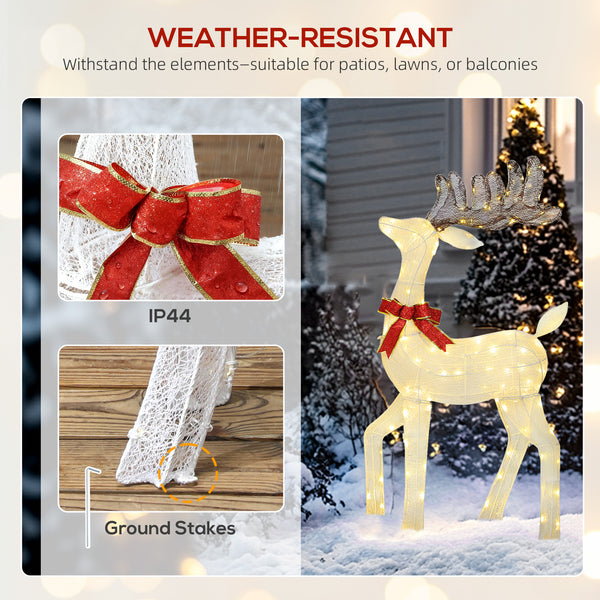 Set of 3 illuminated Christmas reindeer