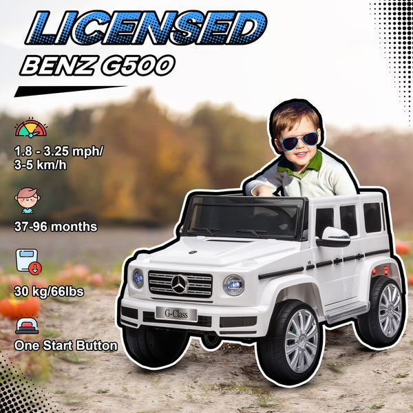 Mercedes Benz G500 12V with remote control, white