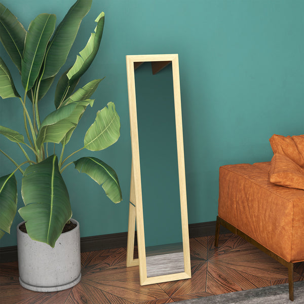 38 x 157 cm Full Length Mirror for Bedroom, Oak