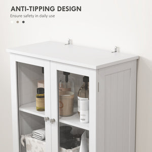 67-inch tall bathroom cabinet, white