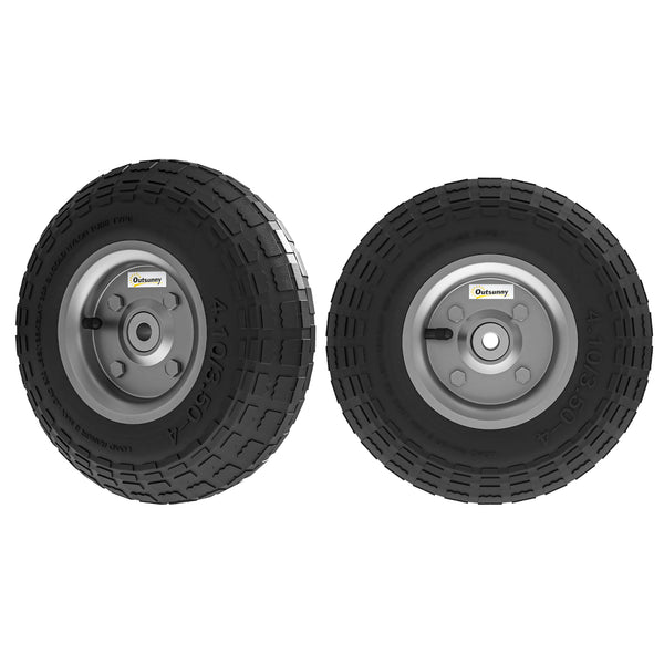 Set of 2 10-inch pneumatic wheels for wheelbarrows