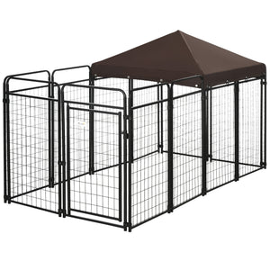 Outdoor enclosure with waterproof canopy