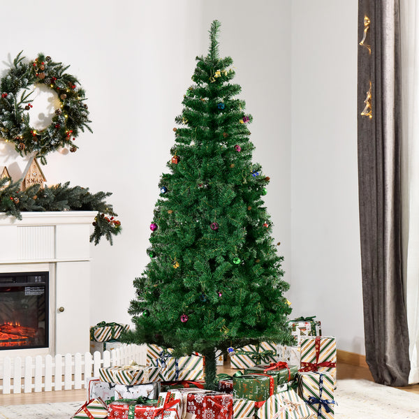 6ft Green Artificial Christmas Tree with Decoration