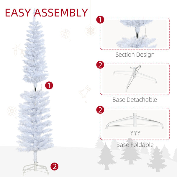 6ft Tall Pre-Lit Artificial Christmas Tree with 100 LEDs
