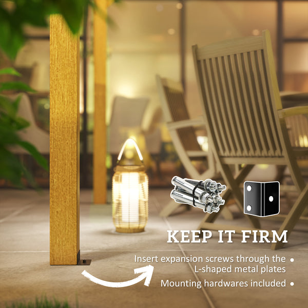 10' x 13' Pergola with Trellis for Climbing Plants, Natural Wood