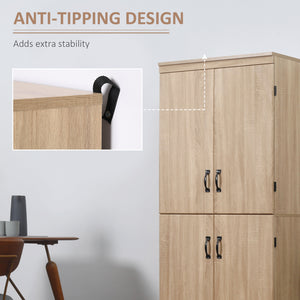 4-door storage unit with adjustable shelves