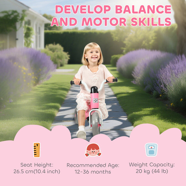 Balance bike for toddlers from 12 to 36 months pink