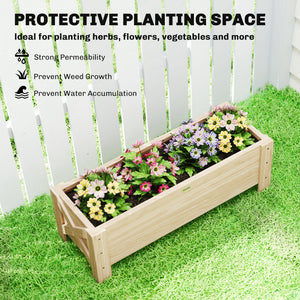 Raised planter, natural color