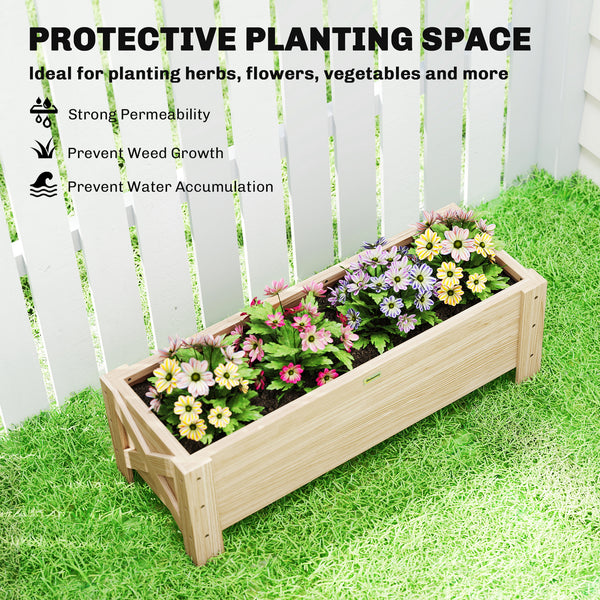 Raised planter, natural color