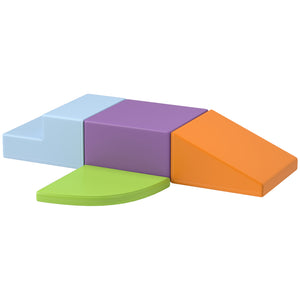 4-Piece Soft Foam Climbing and Crawling Play Set, Multi-Color