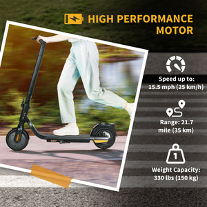 Foldable electric scooter with lighting, black
