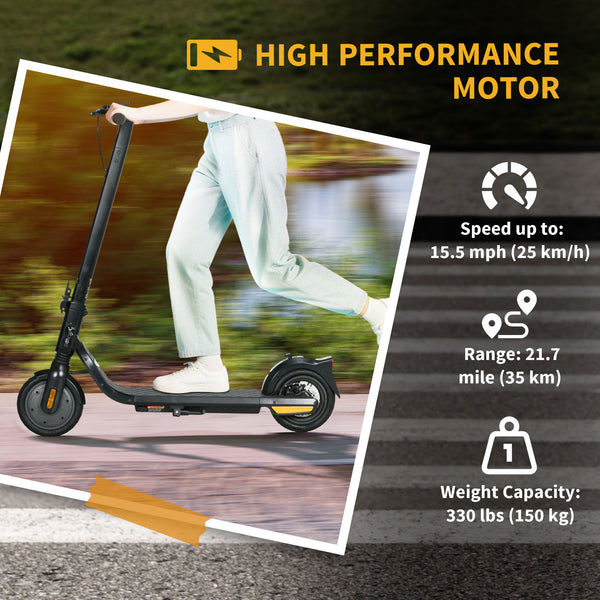 Foldable electric scooter with lighting, black