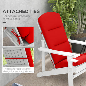 Set of 2 replacement cushions for Adirondack chairs, red