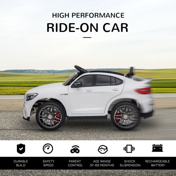 Mercedes Benz AMG GLC63S Coupe 12V with remote control, white
