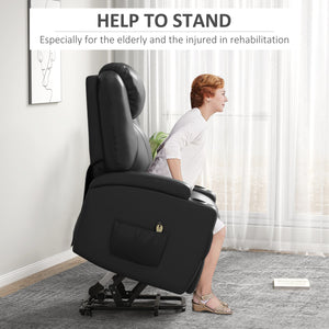 Electric Recliner Chair for Seniors with Footrest, Gray