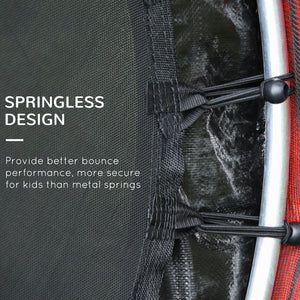 55" Kids Trampoline with Safety Enclosure, Red