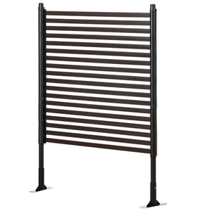 Outdoor fence with 2 anchor points, brown 
