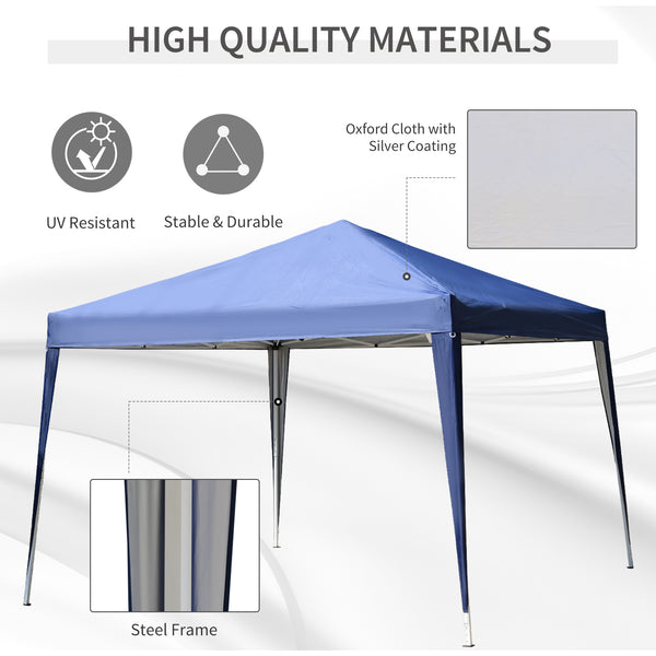 10 x 10 folding tent with carry bag, blue