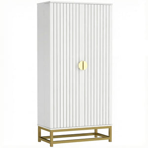 47-inch white pantry with 12 door shelves