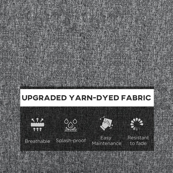 Replacement Patio Chair Cushions with Back, Set of 4, Gray