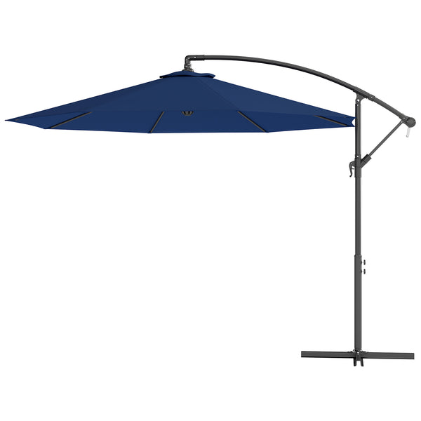 10-foot cantilever parasol, navy blue