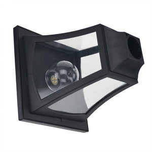 Outdoor solar street light with adjustable brightness, black