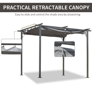 Retractable pergola 10 x 10, grey