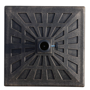 Outdoor Square Resin Umbrella Base - Bronze