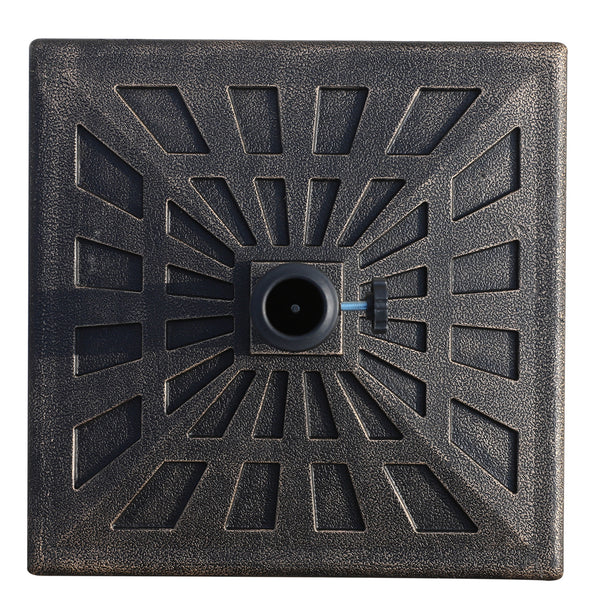 Outdoor Square Resin Umbrella Base - Bronze