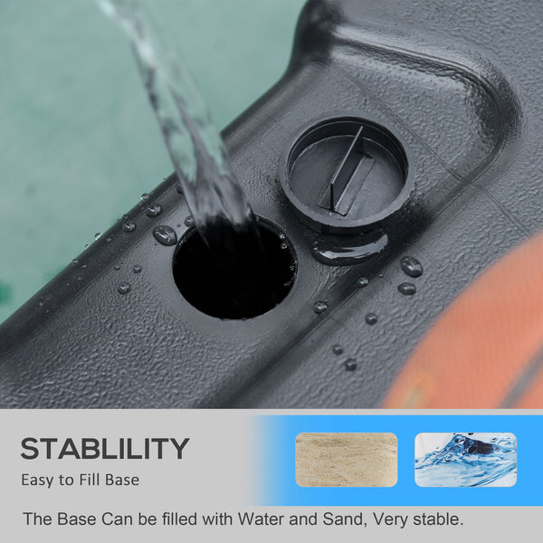 6.5-10ft Adjustable Portable Basketball Hoop