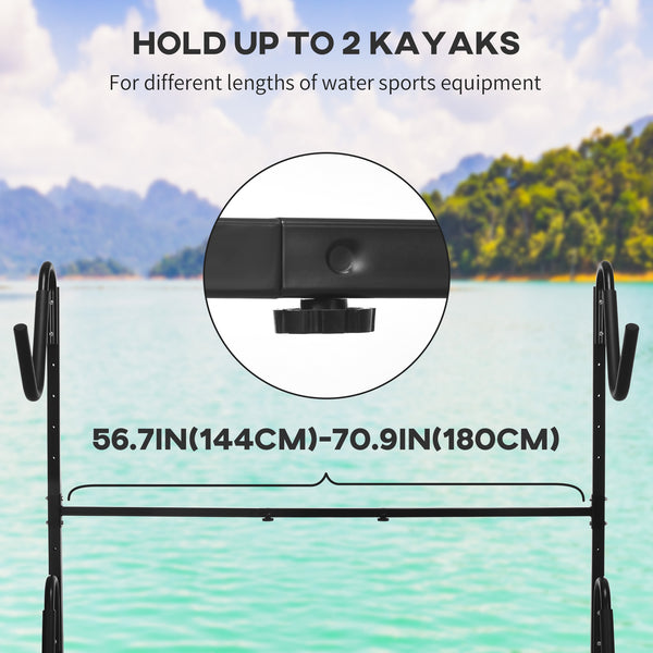 Freestanding kayak storage rack