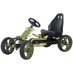 Pedal go-kart with adjustable seat green