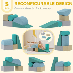 Climbing toys with removable cover blue/green