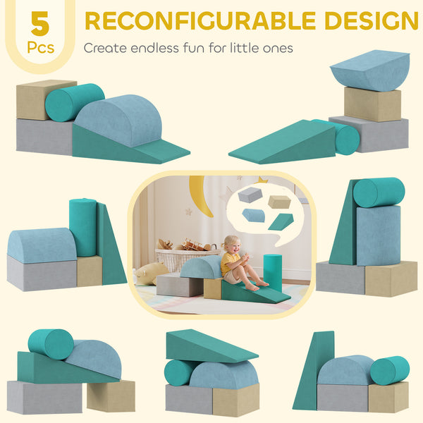 Climbing toys with removable cover blue/green