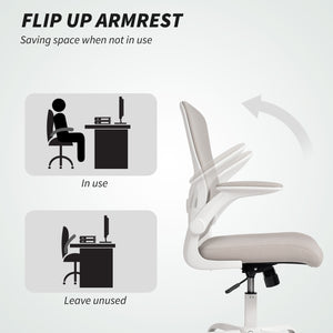 Ergonomic mesh office chair with 4D lumbar support, grey
