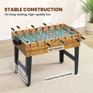 13-in-1 Combination Games Table with Foosball, Billiards, Hockey and More for Children and Adults, Light Walnut