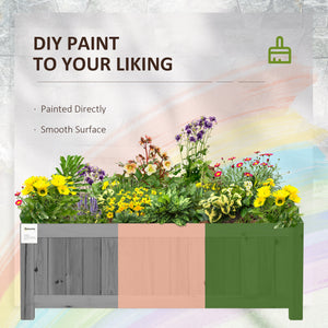 Folding raised wooden planter for garden and terrace