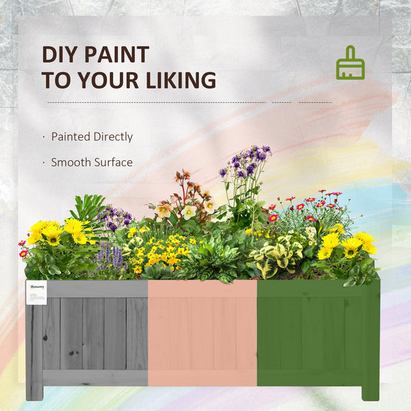 Folding raised wooden planter for garden and terrace