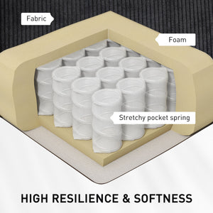 Vibration Massage Chair for Living Room with Extendable Footrest, Remote Control, Pocket, Black