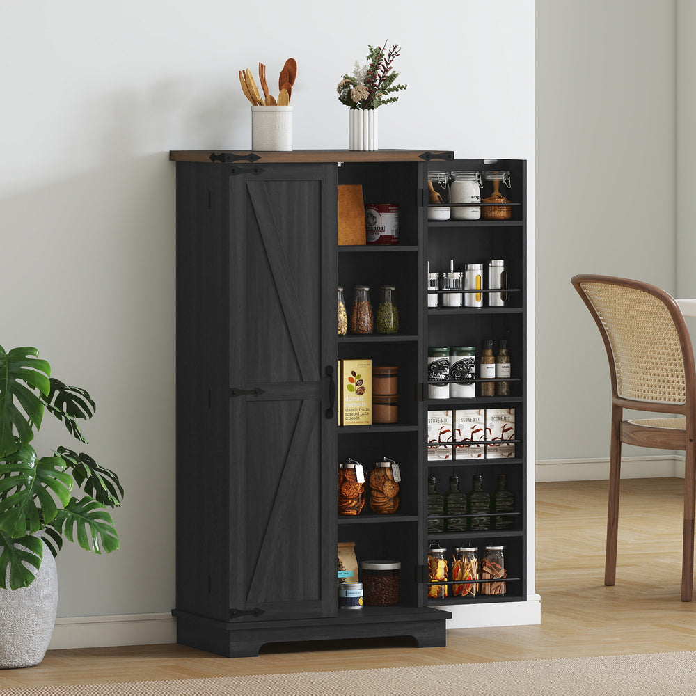 Pantry Storage Cabinet, Black