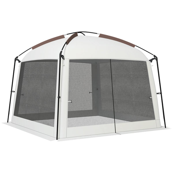 Mosquito net tent with UV50+ protection, carrying bag and stakes, white