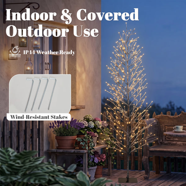 6 ft Frosted Warm White 328 LED Lighted Tree