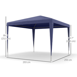 Portable 10 x 10 Party Tent, Dark Blue