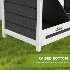 Nesting boxes for chickens with asphalt roof