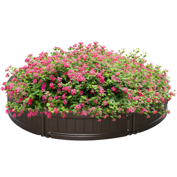 Round above-ground planter for flowers, herbs and vegetables