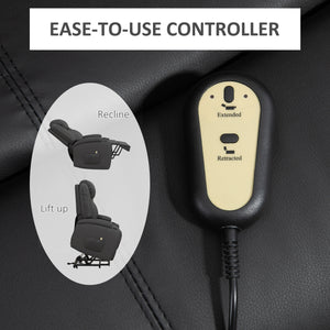 Electric Recliner Chair for Seniors with Footrest, Gray