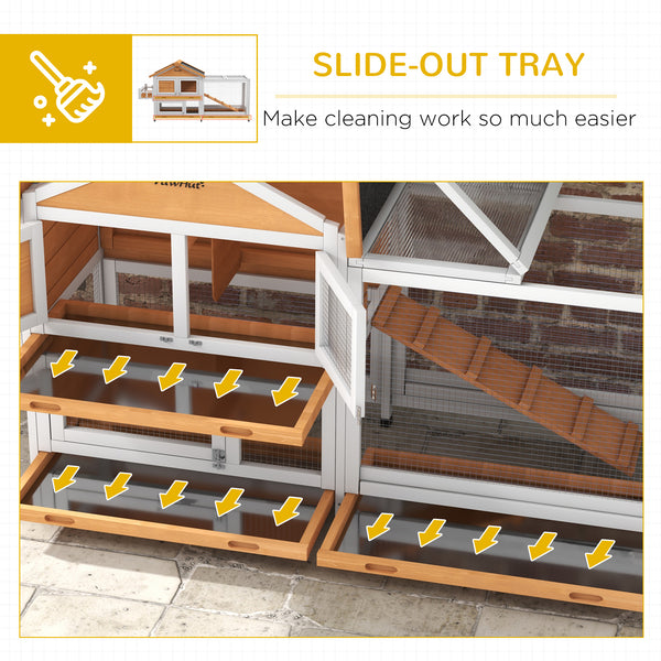 65" Wooden Hutch with Lift-Up Roof and Storage Box