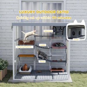 Cat enclosure with weatherproof cover